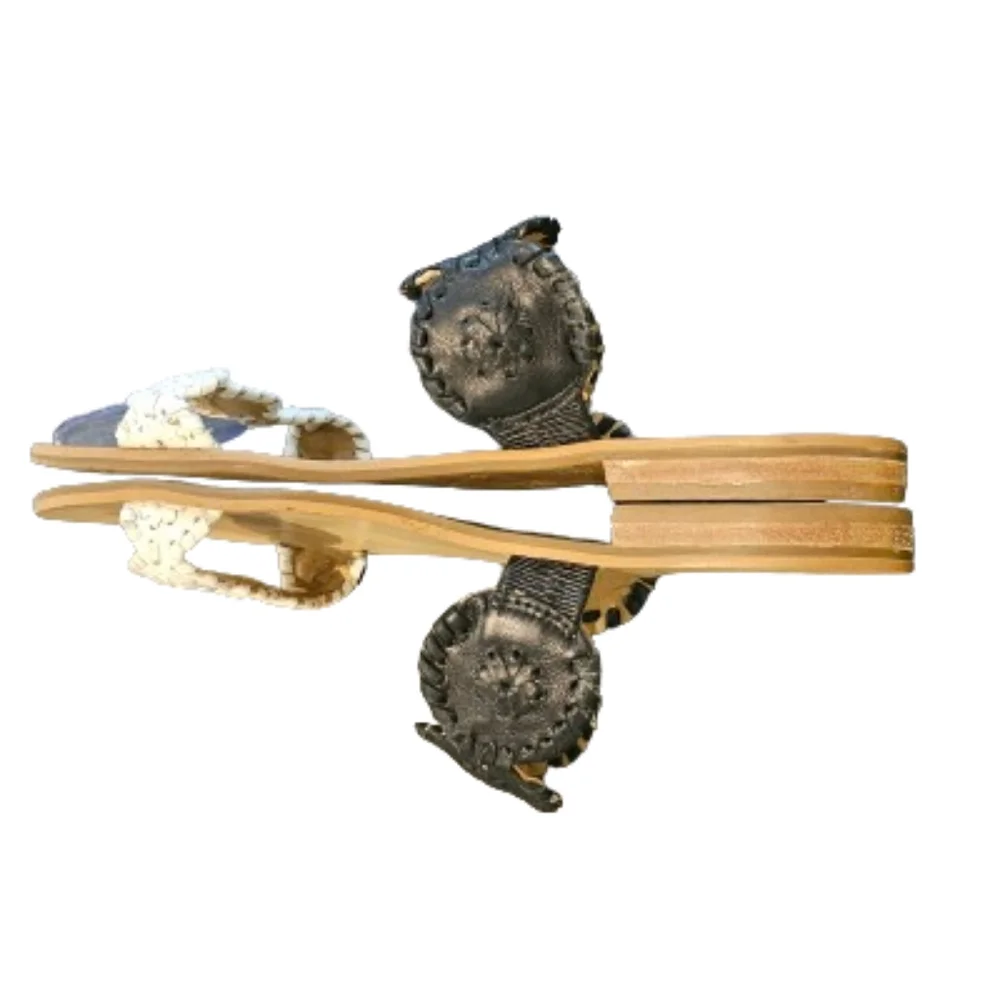 Jack Rogers Black And White Lauren Sandal - Picture 6 of 12